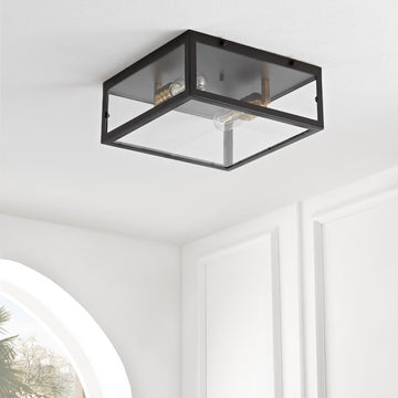 Grayson 12" Metal/Glass LED Flush Mount